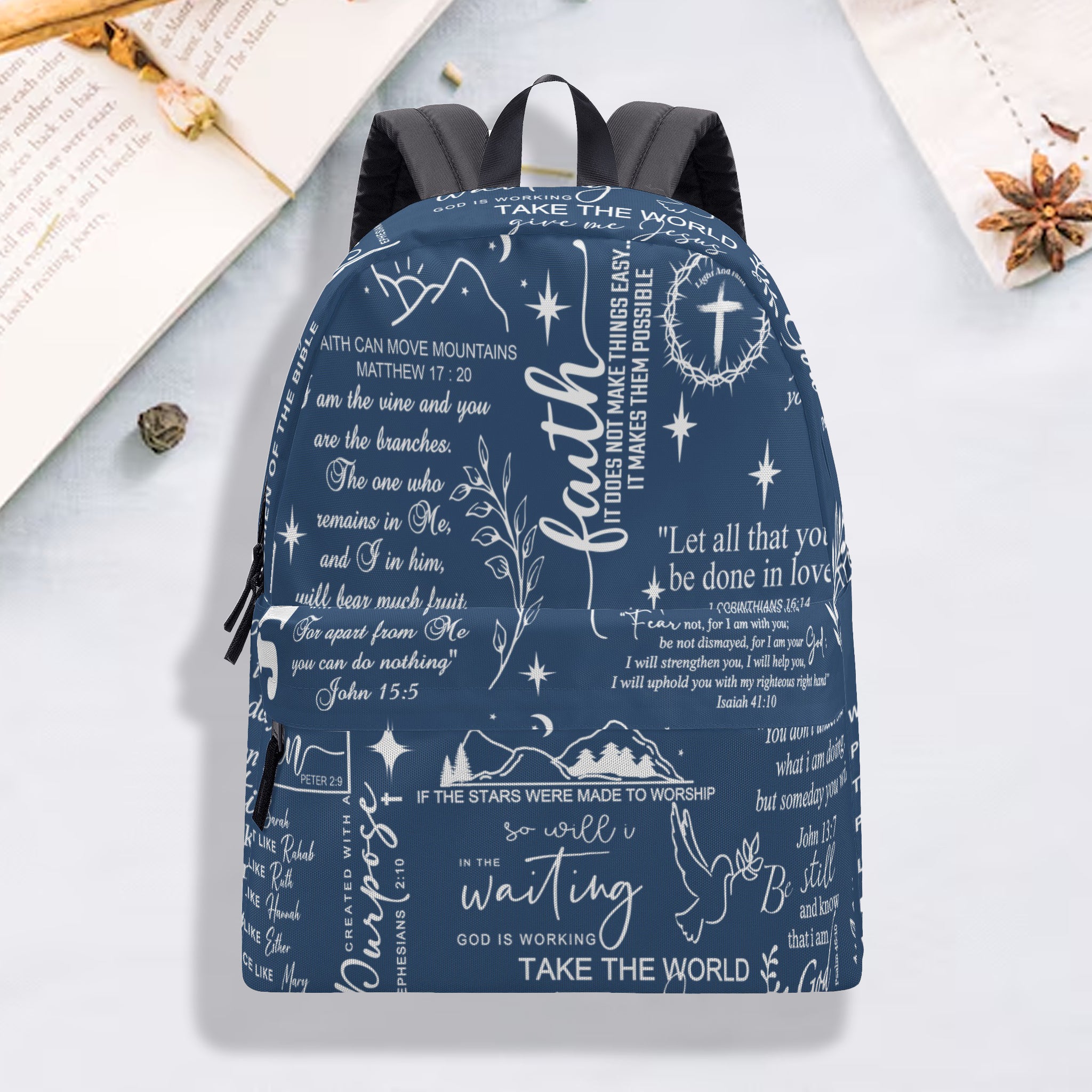 Jesus Backpack, Faith Christian Backpack, Christian Prayer Jesus Backpack, PLAF10